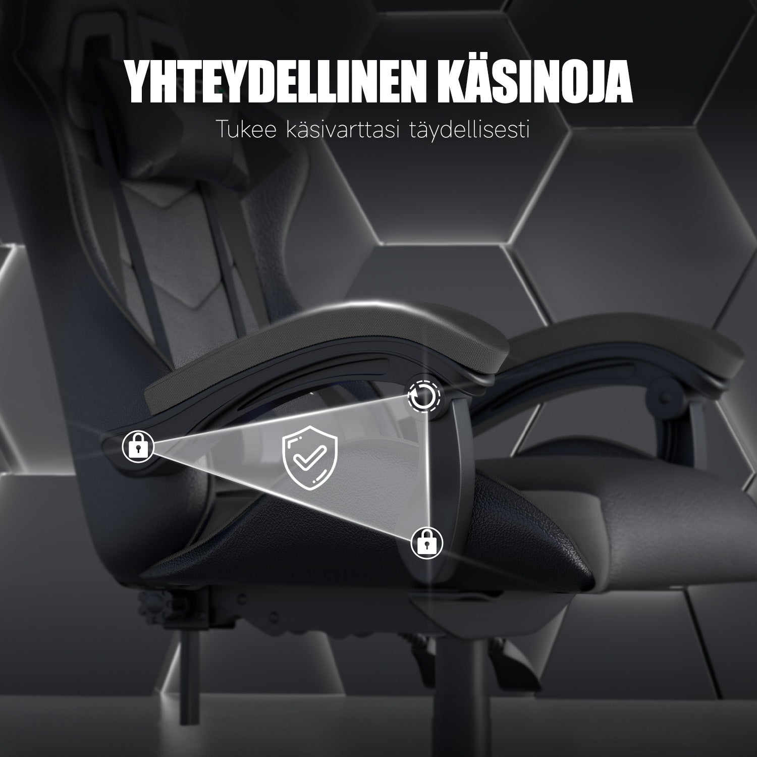 Pelituoli, Ergonominen Muotoilu, Niskatuki ja Ristiselän Tyyny, Pyörivä Kotitoimiston PU-nahkainen Tuoli