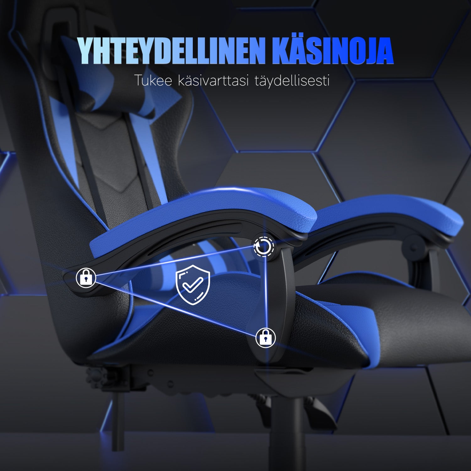 Pelituoli, Ergonominen Muotoilu, Niskatuki ja Ristiselän Tyyny, Pyörivä Kotitoimiston PU-nahkainen Tuoli
