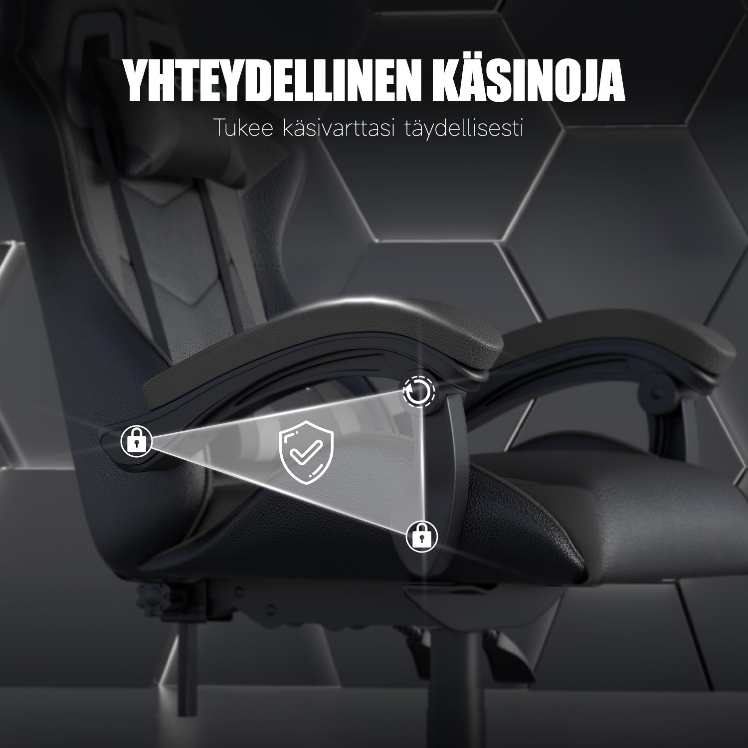 Pelituoli, Ergonominen Muotoilu, Niskatuki ja Ristiselän Tyyny, Pyörivä Kotitoimiston PU-nahkainen Tuoli