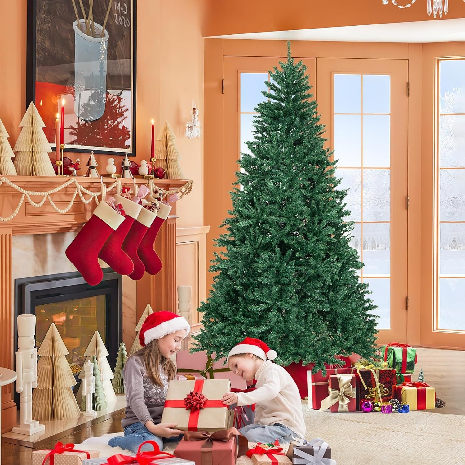 Keinotekoinen Joulukuusi, Kokoontaitettavat Parveilevat Joulukuuset Metallijalustalla