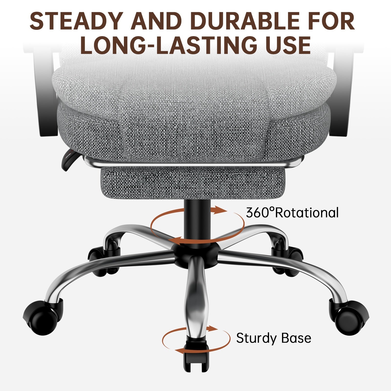 Ergonominen Toimistotuoli, PU-nahkainen Korkea Selkänojainen Tietokonepöytä, Jossa Kallistustoiminto Kotitoimistotyöskentelyyn