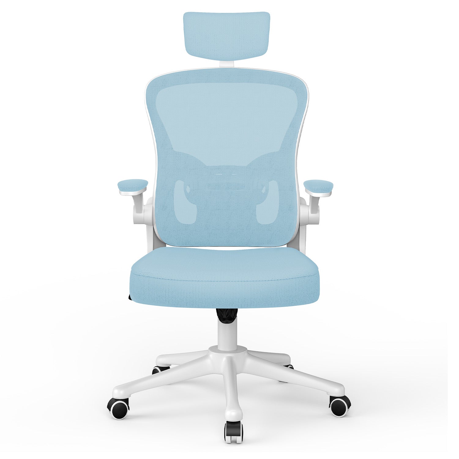Toimistotuoli, Ergonominen Työtuoli, Pyörivä Tietokonetuoli Pehmustetulla Istuintyynyllä Kotiin/Toimistoon, eEnimmäiskuorma 150 kg