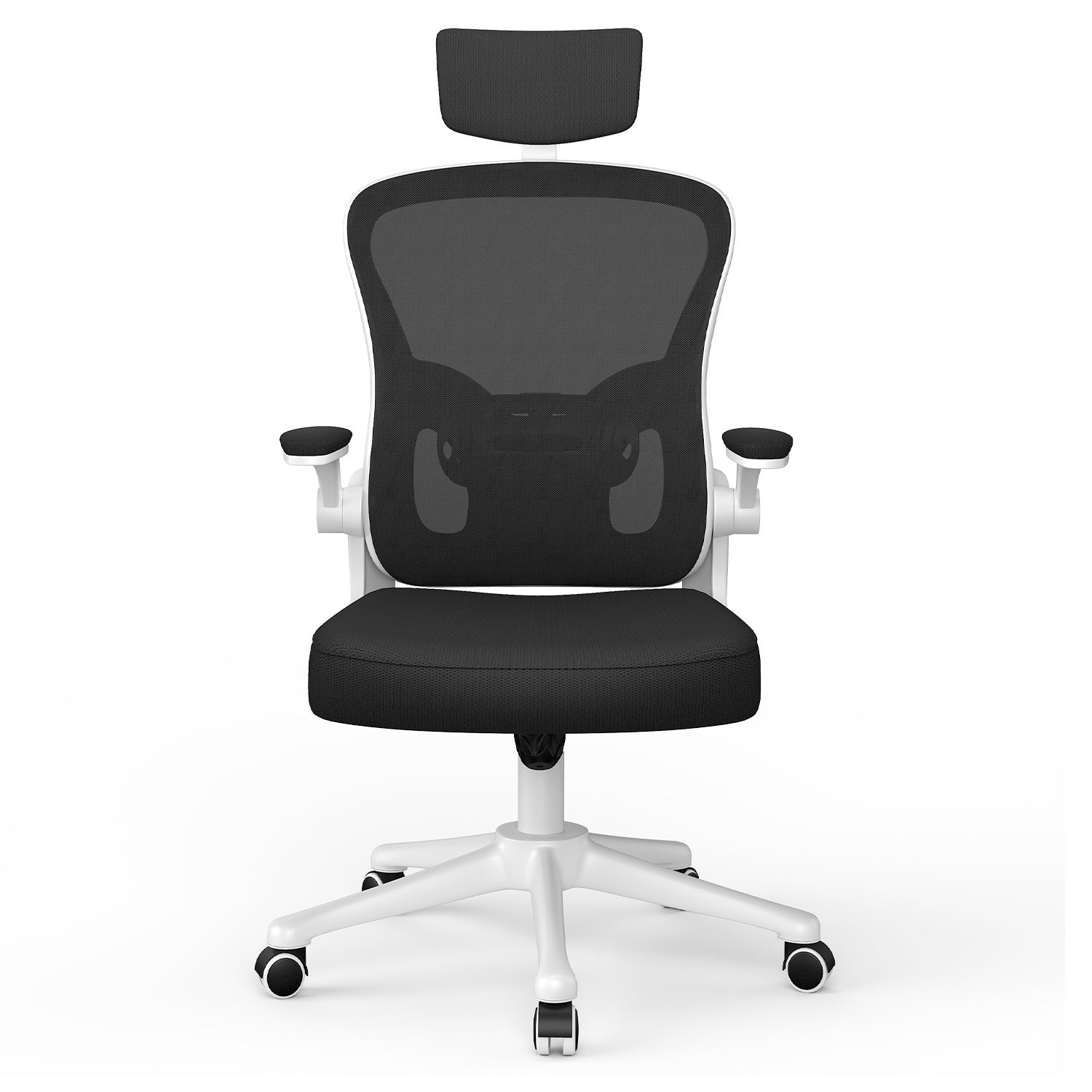 Toimistotuoli, Ergonominen Työtuoli, Pyörivä Tietokonetuoli Pehmustetulla Istuintyynyllä Kotiin/Toimistoon, eEnimmäiskuorma 150 kg