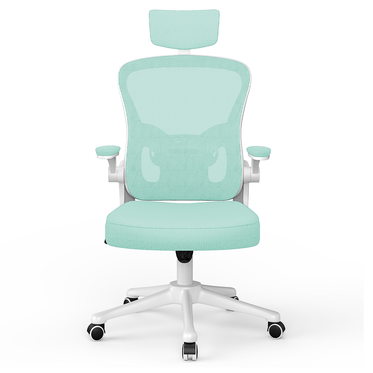 Toimistotuoli, Ergonominen Työtuoli, Pyörivä Tietokonetuoli Pehmustetulla Istuintyynyllä Kotiin/Toimistoon, eEnimmäiskuorma 150 kg