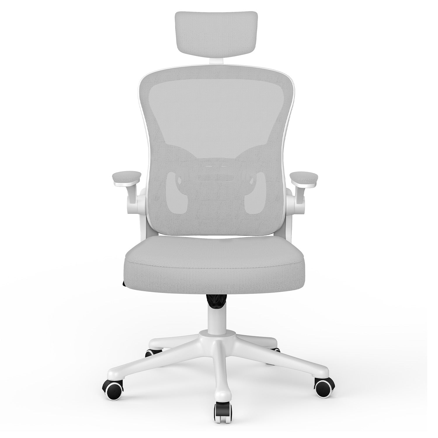 Toimistotuoli, Ergonominen Työtuoli, Pyörivä Tietokonetuoli Pehmustetulla Istuintyynyllä Kotiin/Toimistoon, eEnimmäiskuorma 150 kg