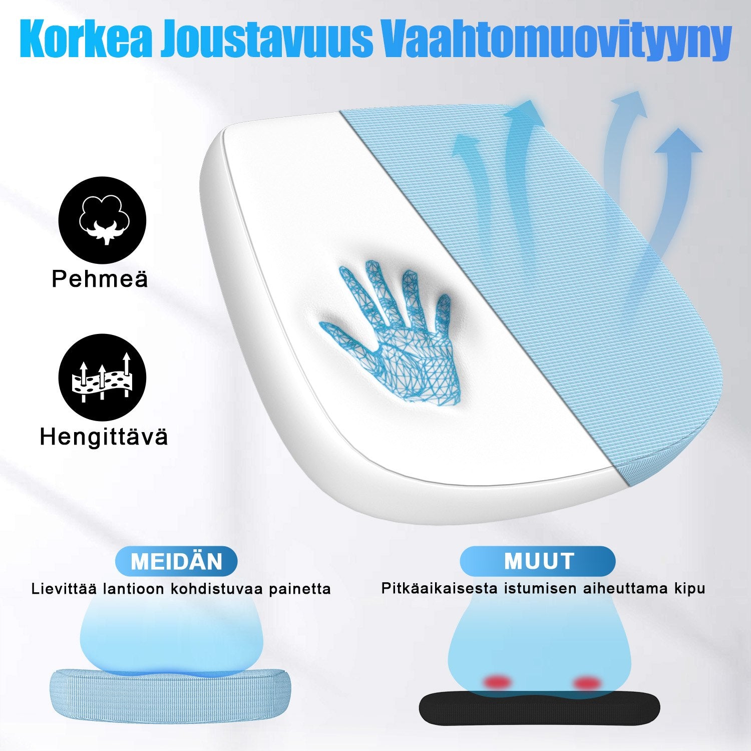 Toimistotuoli Ergonominen Työtuoli, Jossa 90° Ylös Taittuva Käsinoja, Korkeussäädettävä Työtuoli