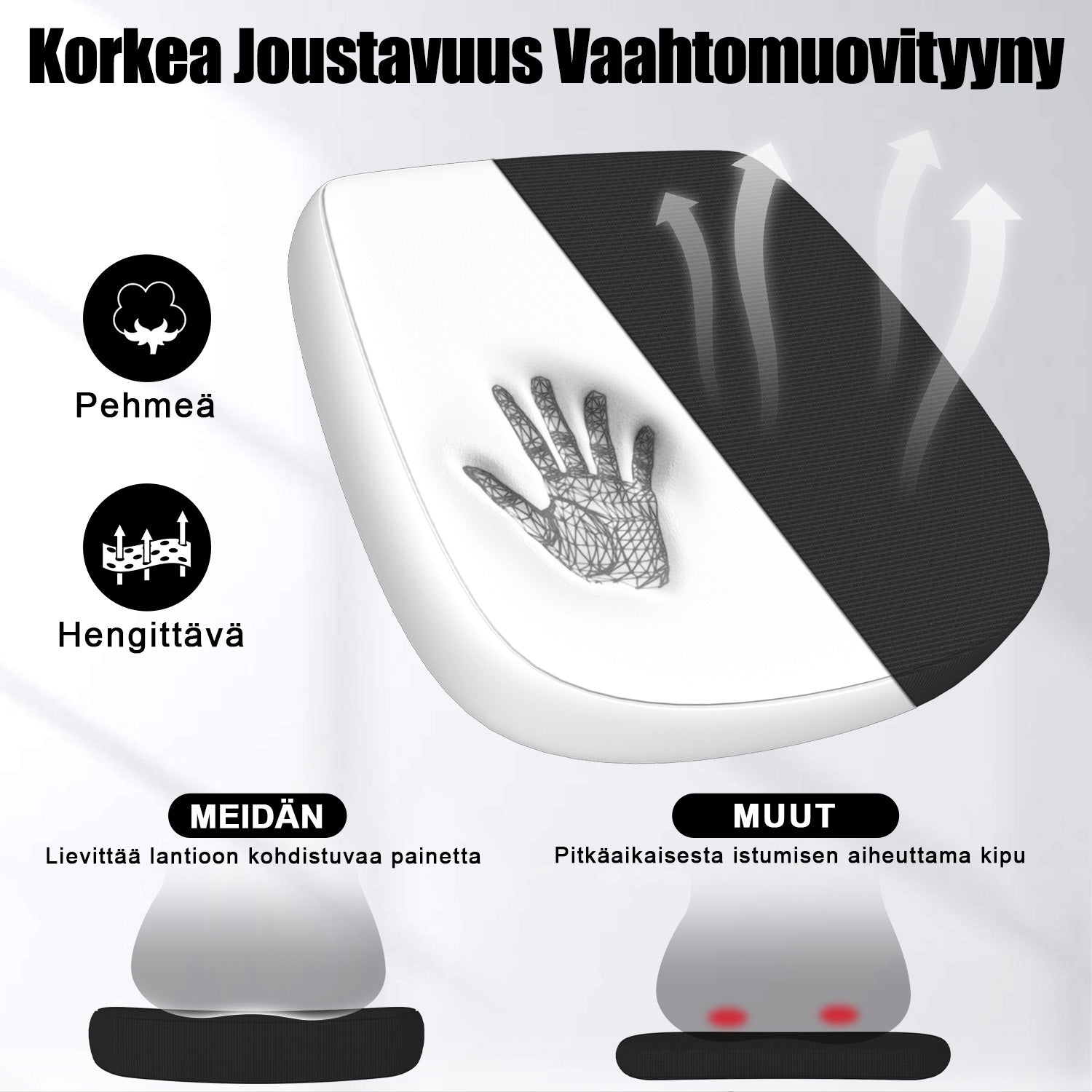 Toimistotuoli Ergonominen Työtuoli, Jossa 90° Ylös Taittuva Käsinoja, Korkeussäädettävä Työtuoli
