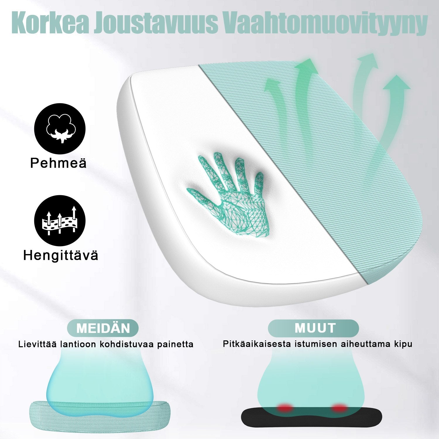 Toimistotuoli Ergonominen Työtuoli, Jossa 90° Ylös Taittuva Käsinoja, Korkeussäädettävä Työtuoli