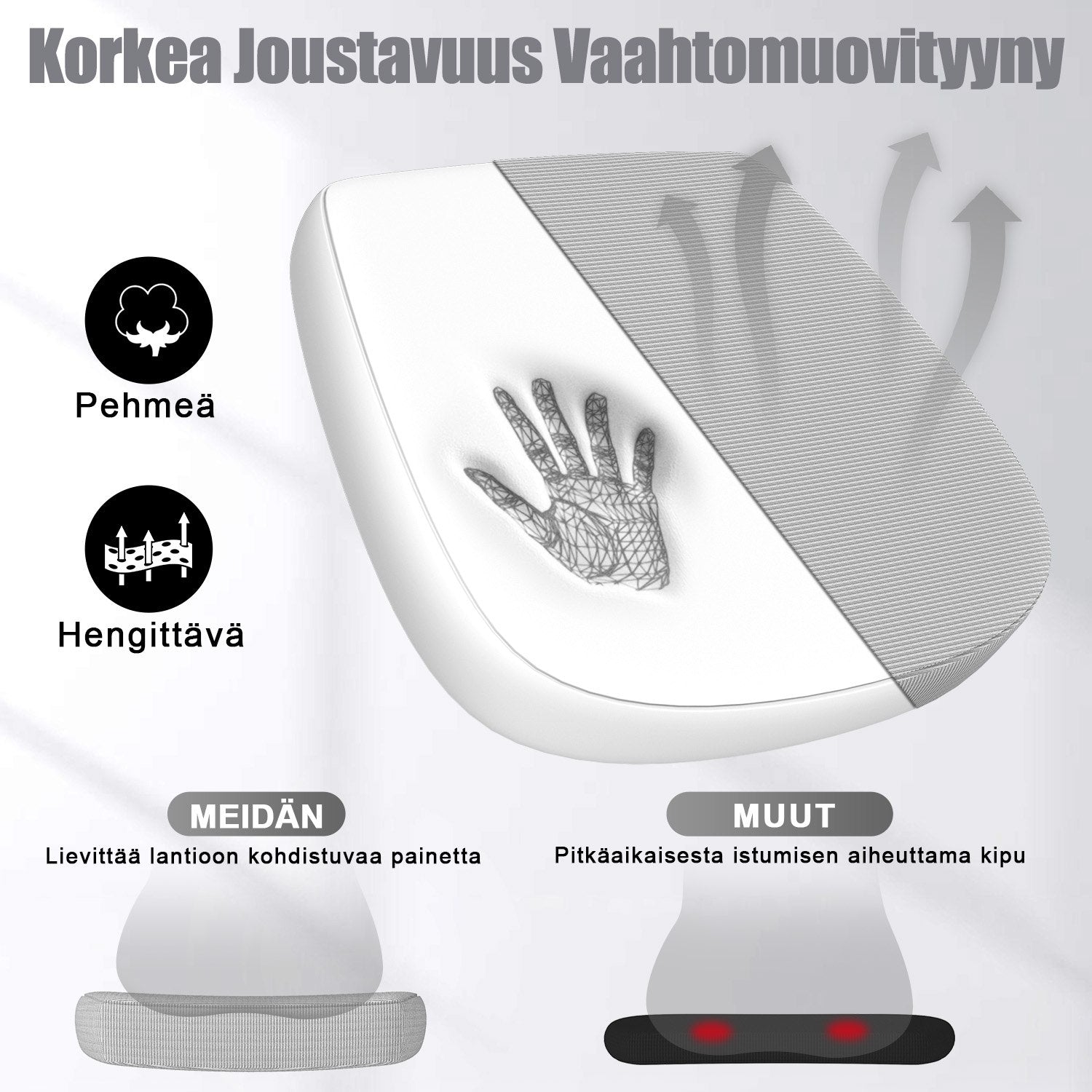 Toimistotuoli Ergonominen Työtuoli, Jossa 90° Ylös Taittuva Käsinoja, Korkeussäädettävä Työtuoli