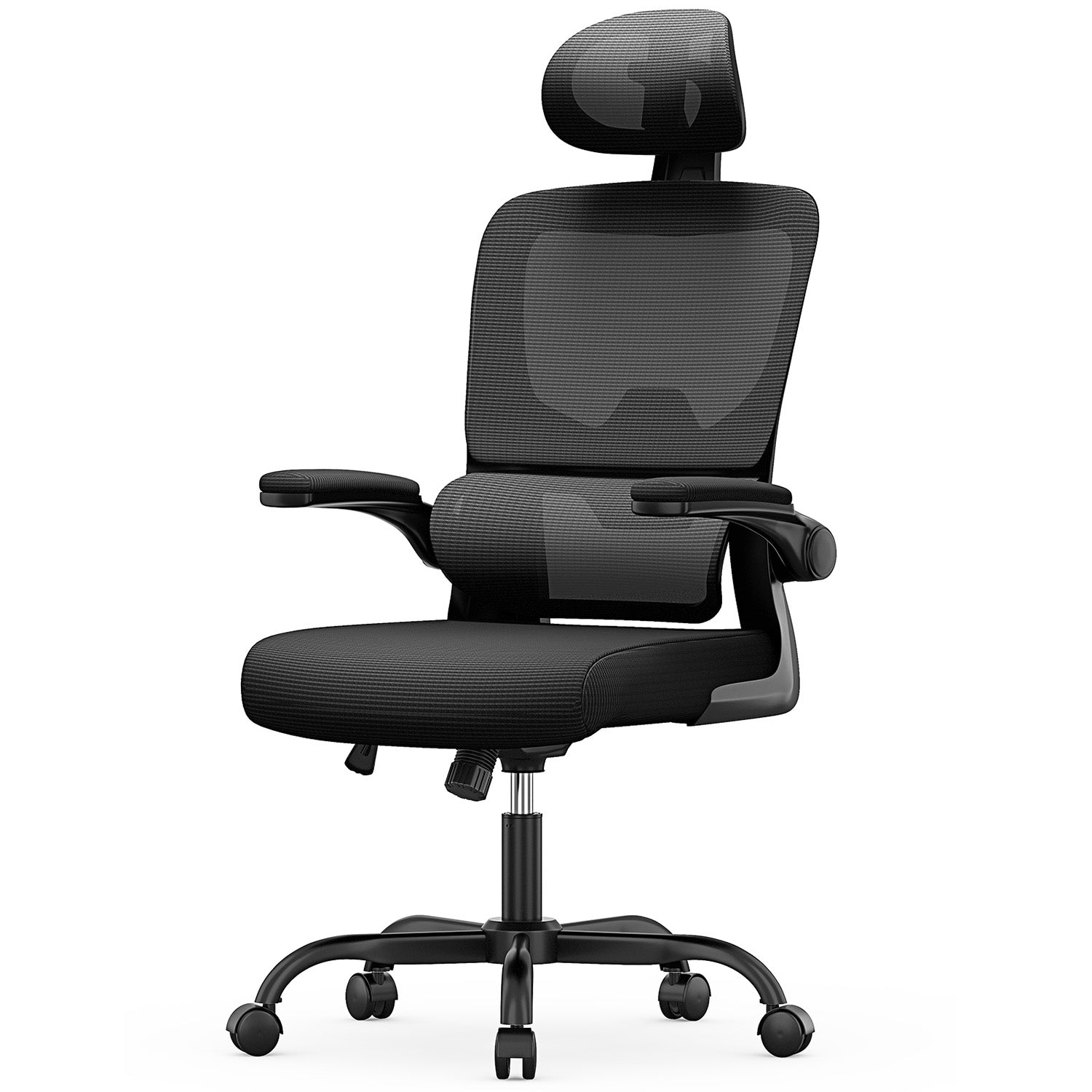 Toimistotuoli, Ergonominen Työtuoli, Pyörivä Tietokonetuoli Pehmustetulla Istuintyynyllä Kotiin/Toimistoon, eEnimmäiskuorma 150 kg