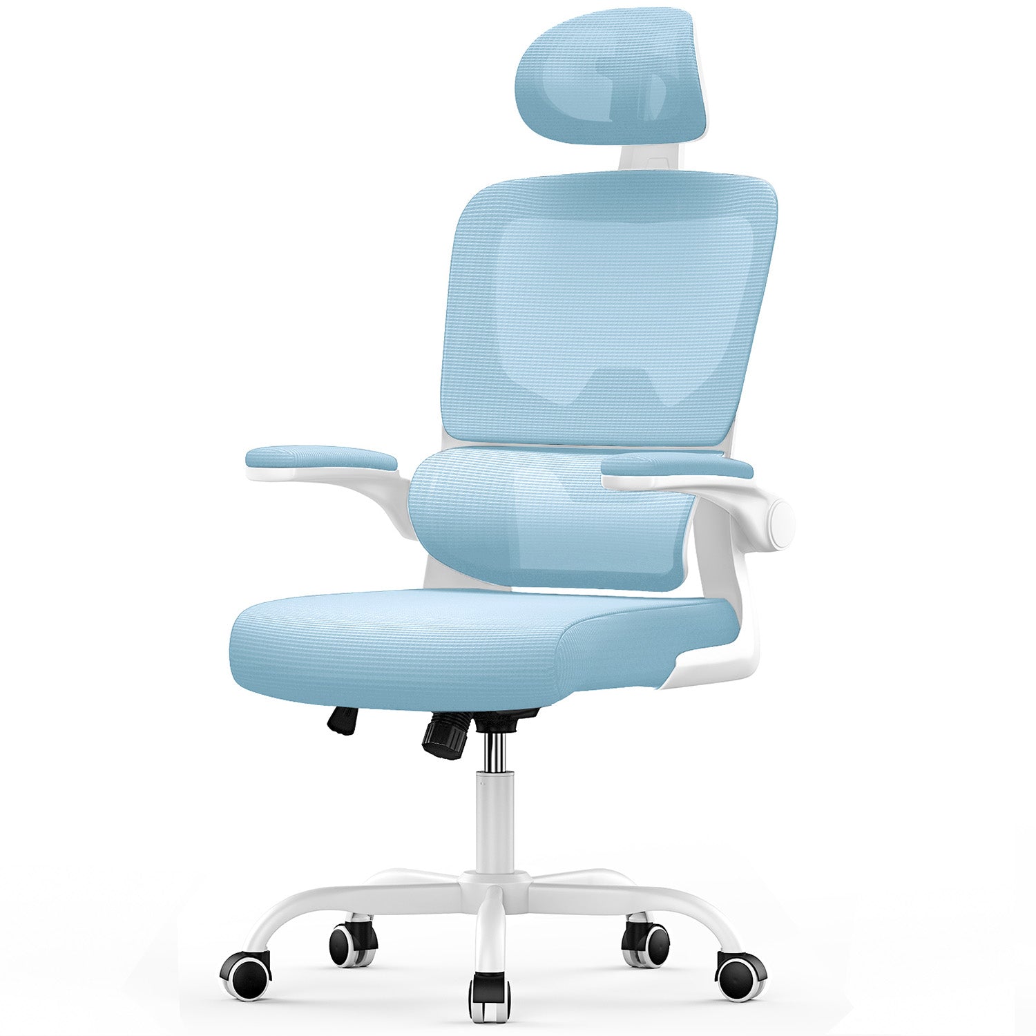 Toimistotuoli, Ergonominen Työtuoli, Pyörivä Tietokonetuoli Pehmustetulla Istuintyynyllä Kotiin/Toimistoon, eEnimmäiskuorma 150 kg