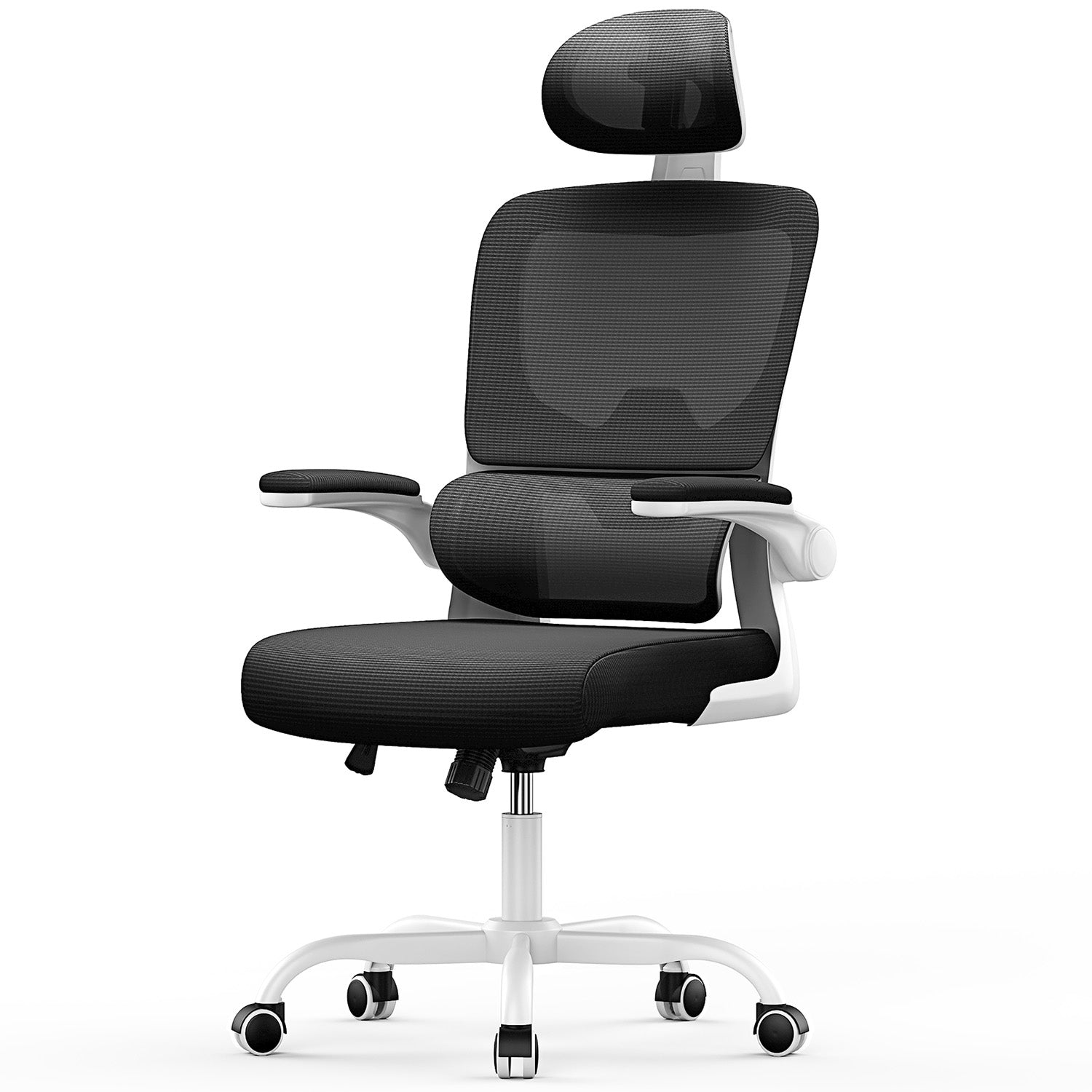 Toimistotuoli, Ergonominen Työtuoli, Pyörivä Tietokonetuoli Pehmustetulla Istuintyynyllä Kotiin/Toimistoon, eEnimmäiskuorma 150 kg