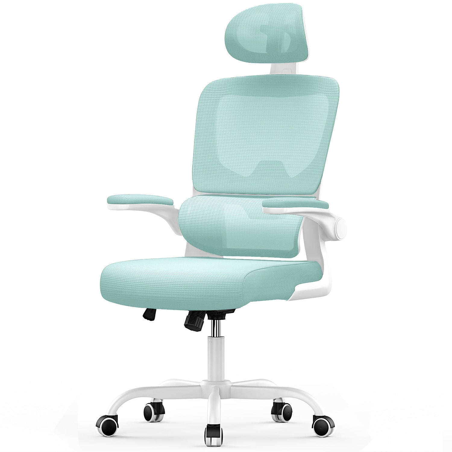 Toimistotuoli, Ergonominen Työtuoli, Pyörivä Tietokonetuoli Pehmustetulla Istuintyynyllä Kotiin/Toimistoon, eEnimmäiskuorma 150 kg