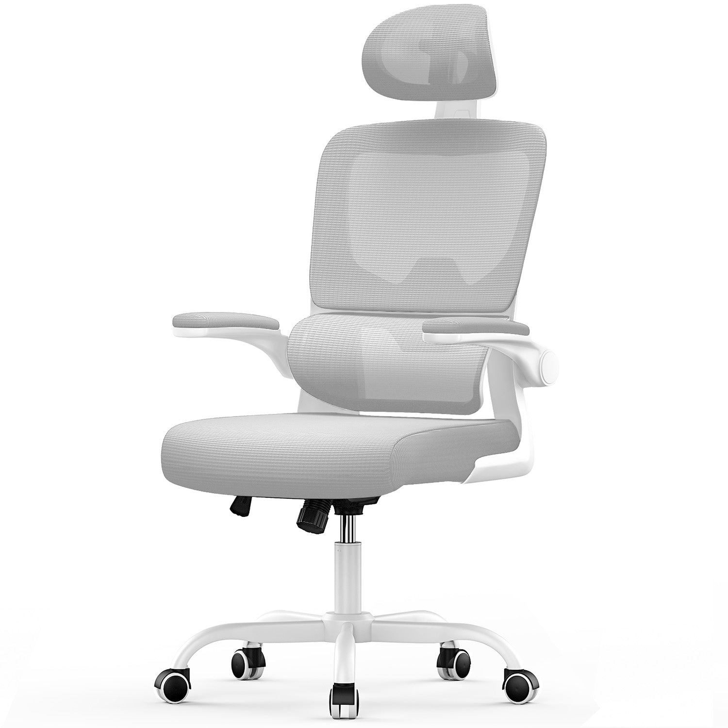 Toimistotuoli, Ergonominen Työtuoli, Pyörivä Tietokonetuoli Pehmustetulla Istuintyynyllä Kotiin/Toimistoon, eEnimmäiskuorma 150 kg